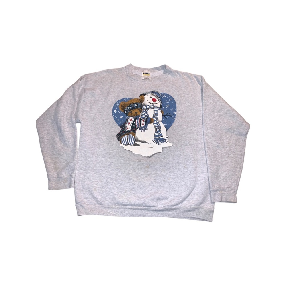 Vintage bear and snowman sweatshirt